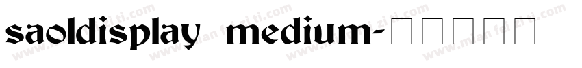 saoldisplay medium字体转换